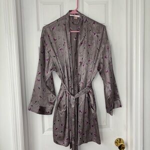 Victoria’s Secret Floral Purple/Silver Robe
